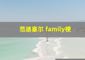 范迪塞尔 family梗